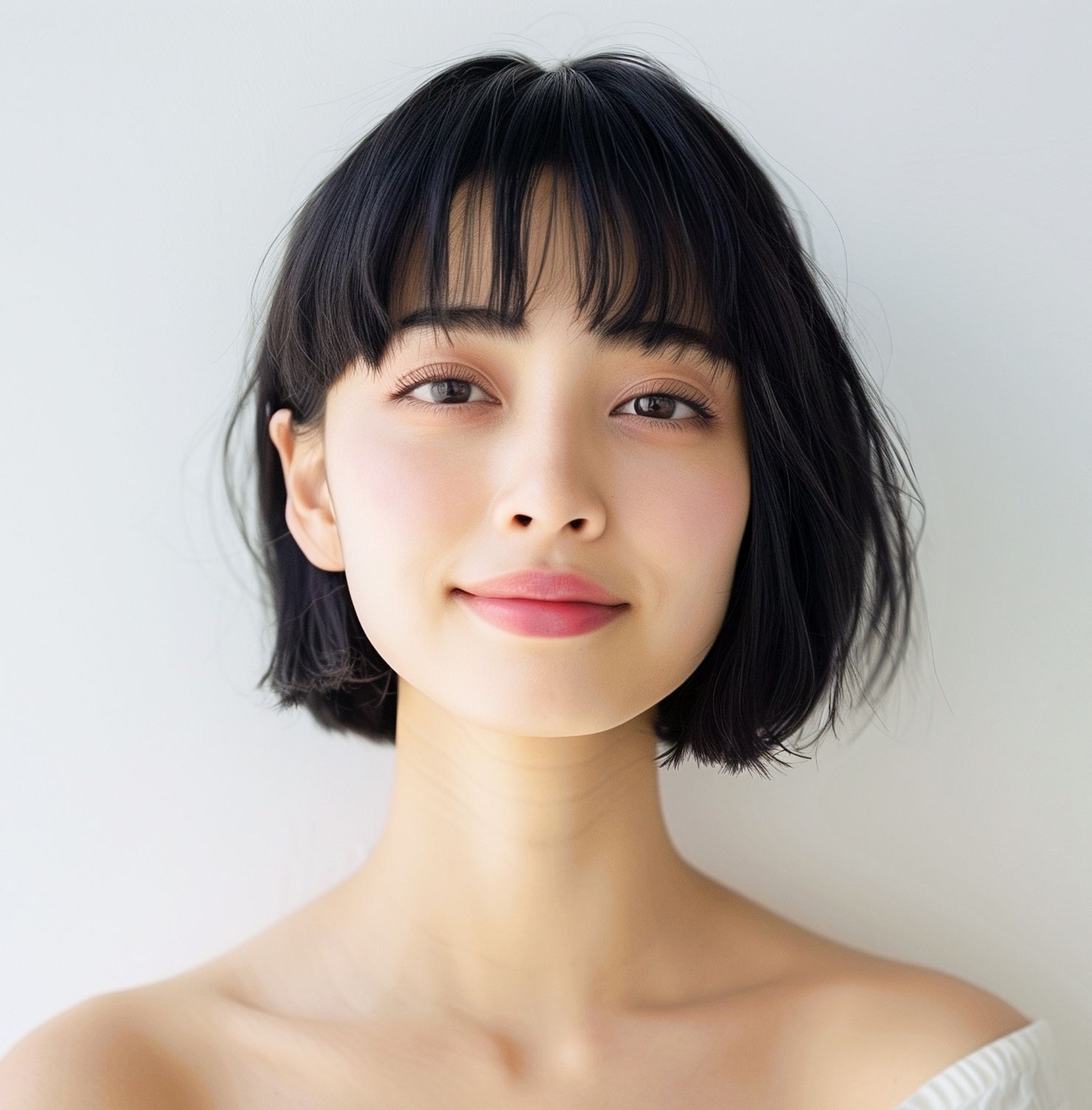 Tóc ngắn nữ mái bằng