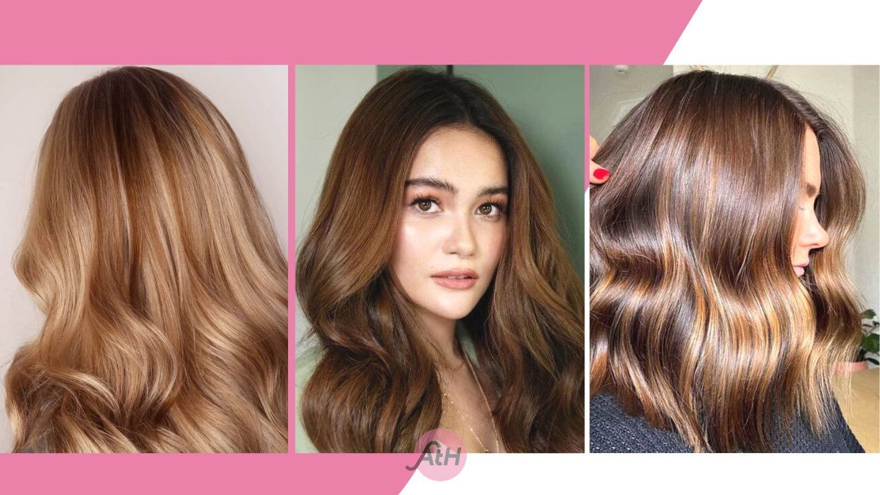 kompilasi wanita dengan warna rambut caramel