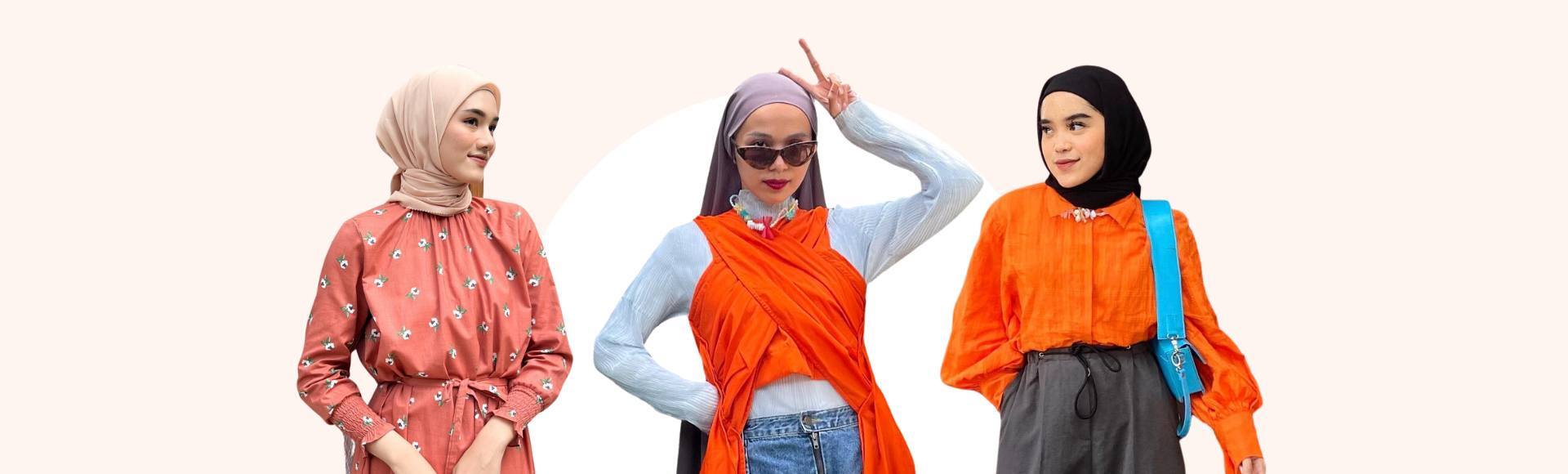 10 Pilihan Warna Jilbab untuk Baju Orange, Stylish Banget!