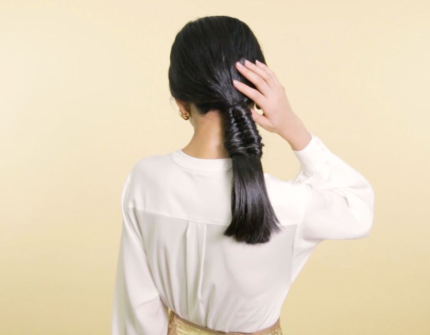 Gaya rambut pesta akhir tahun infinity braid