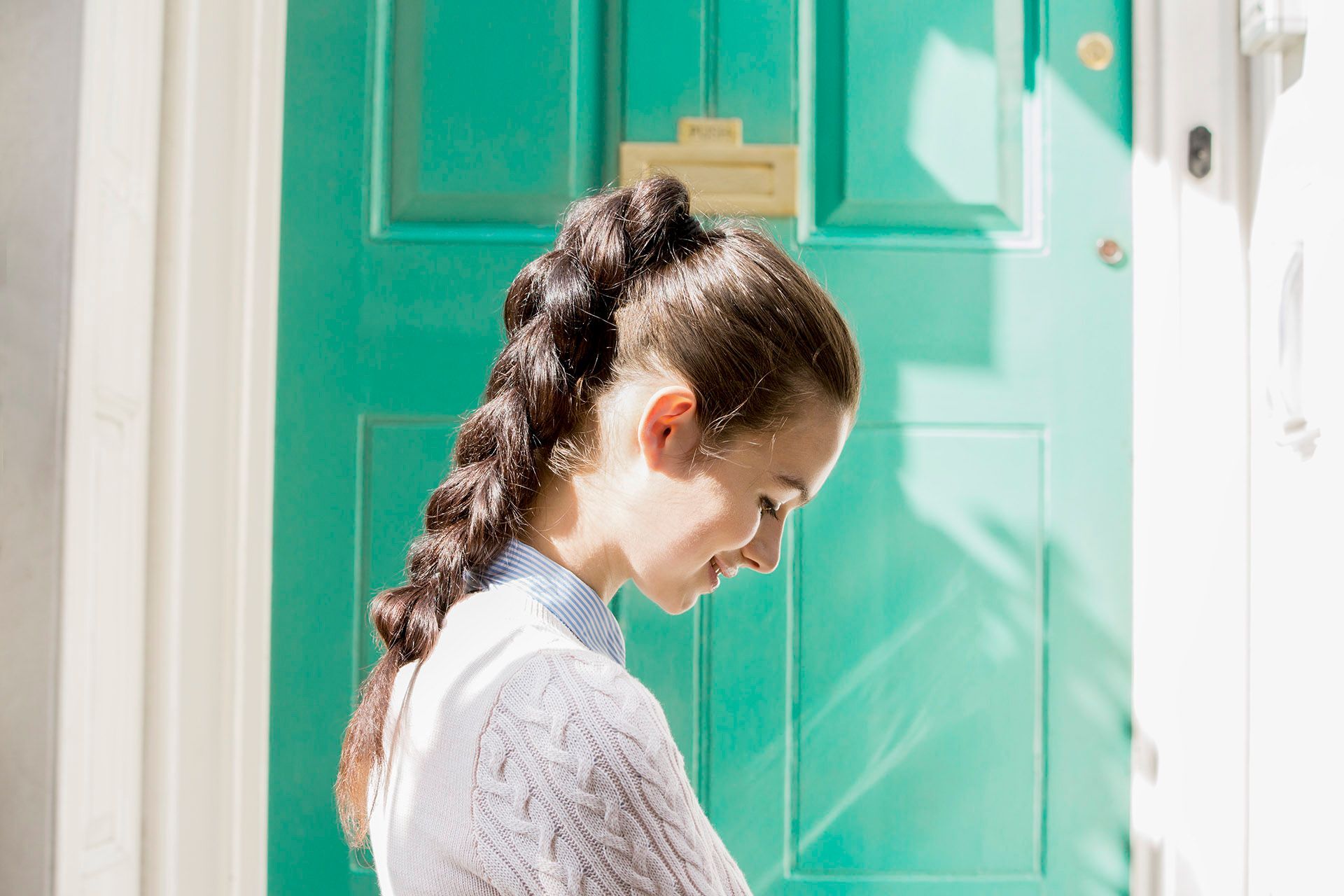 Kepangn pull through ini memberikan ilusi rambut yang lebih tebal. (Foto: Verity Jane Smith)