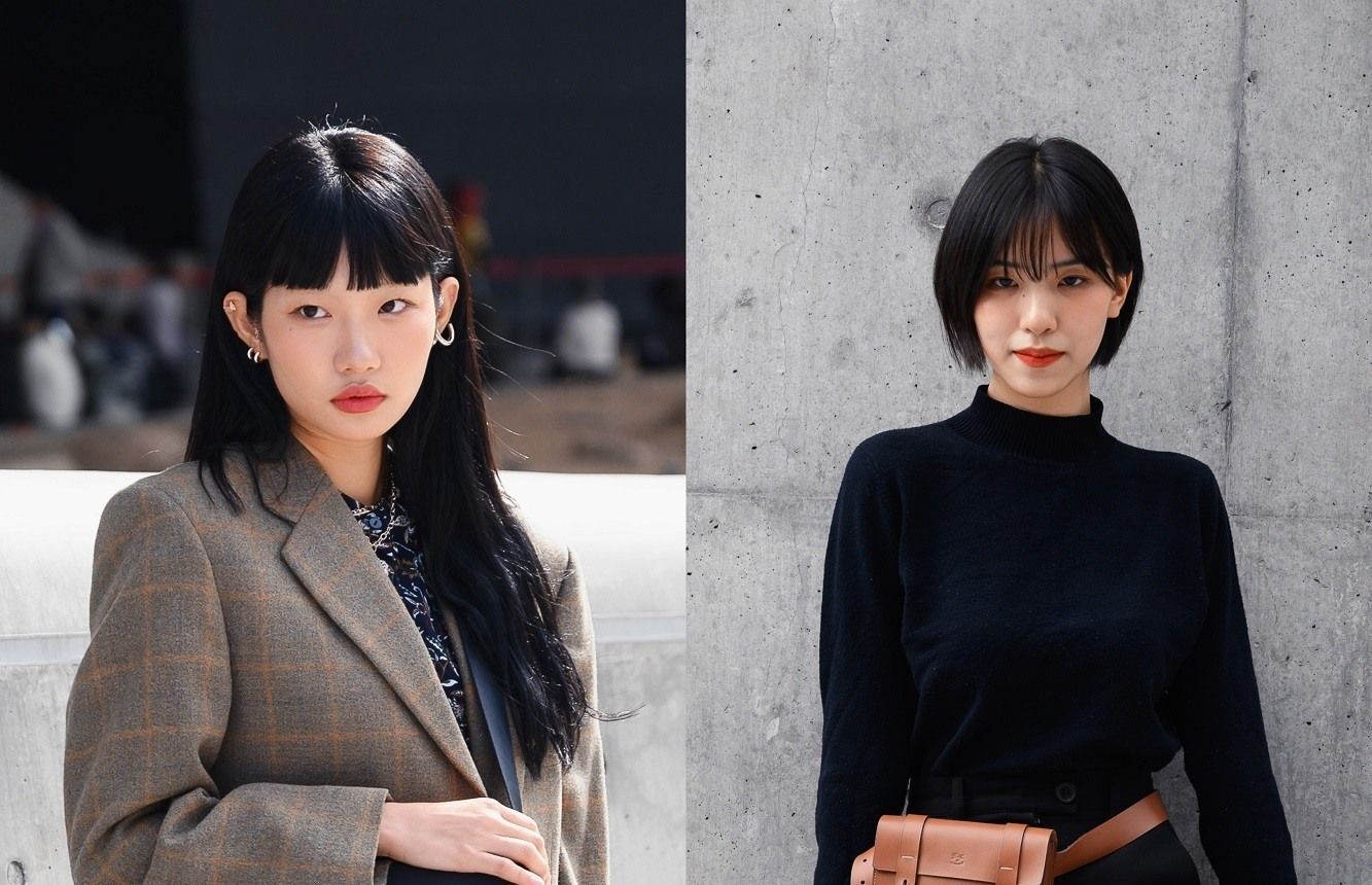 wanita asia dengan poni