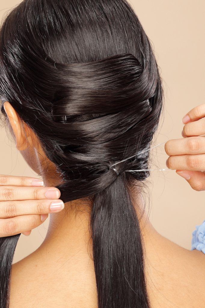 Step 5 tutorial chignon criss cross