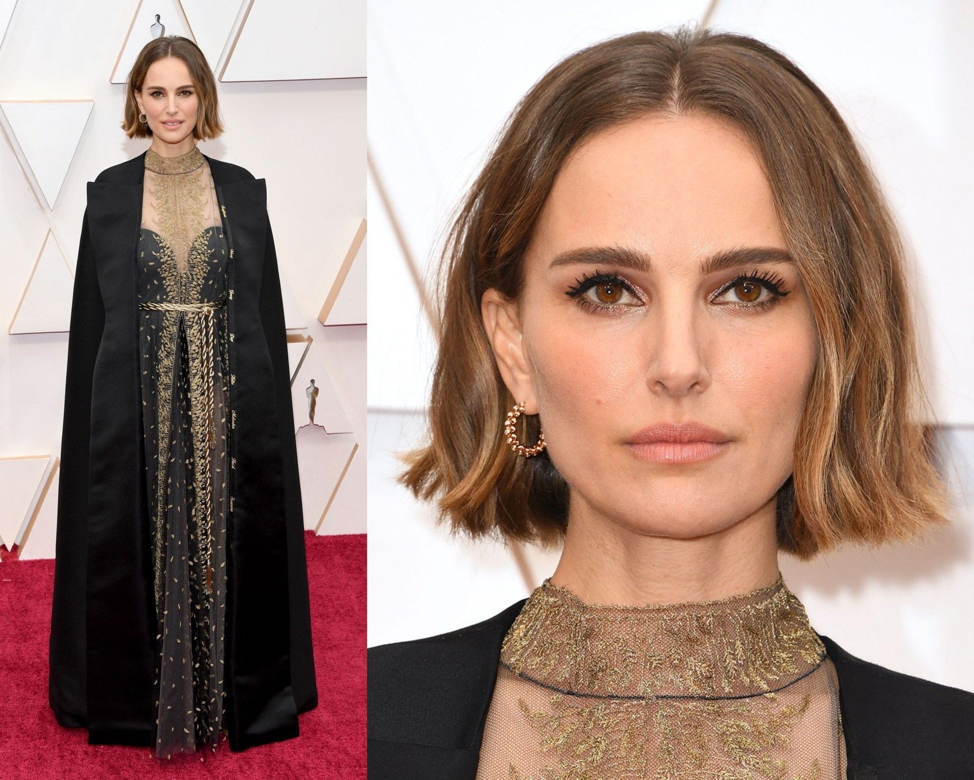 Natalie Portman tampil chic dengan potongan blunt bob yang ditata beach wave. (Foto: Getty Images)