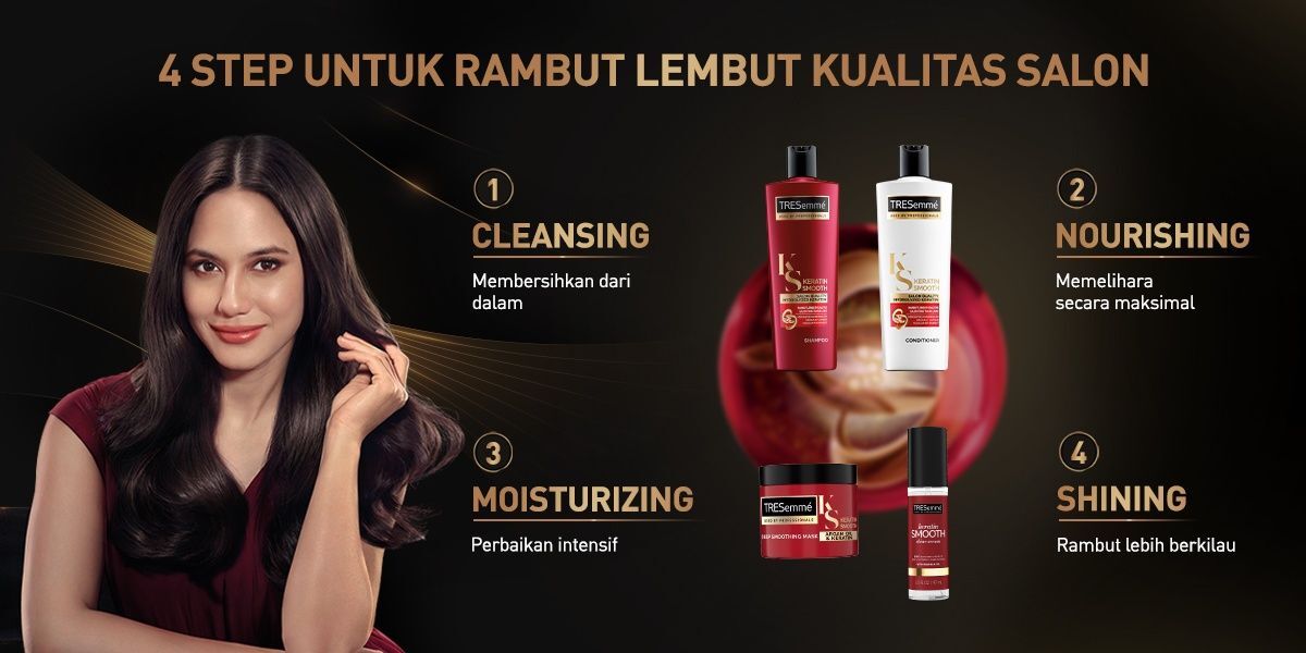 pevita pearce dan varian tresemme keratin smooth