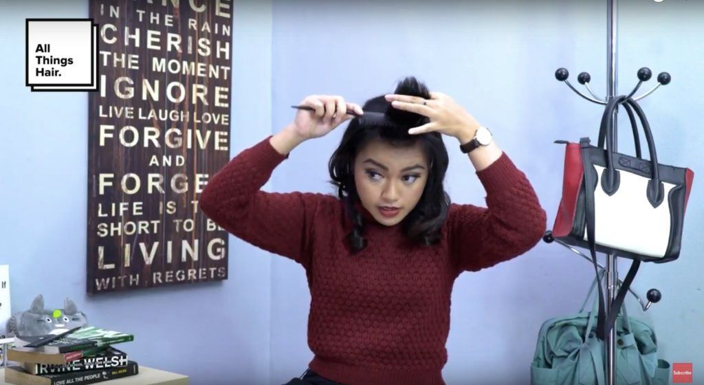 step-5 sasak bagian poni