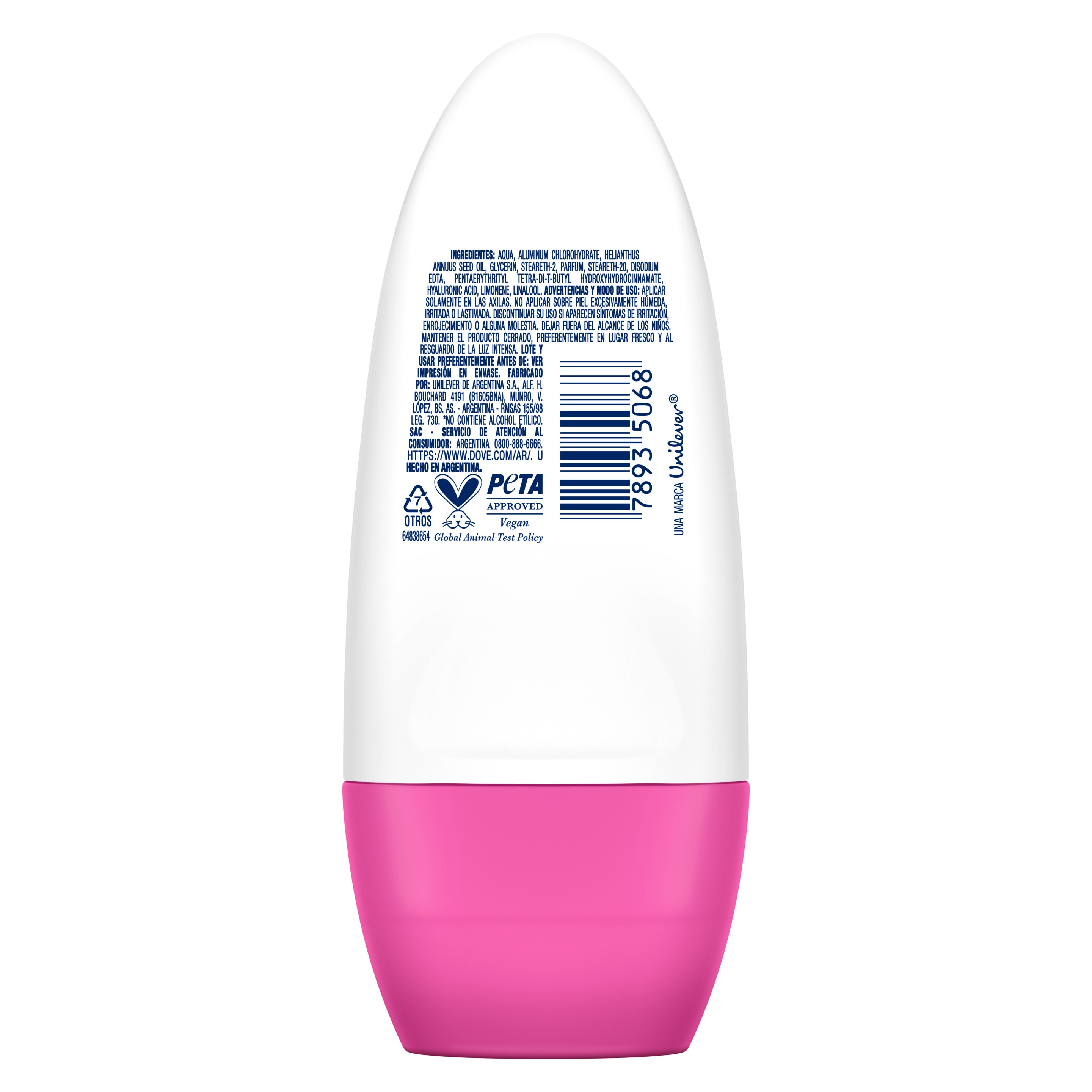 Antitranspirante en Roll On Dove Fresh Care Granada y Verbena