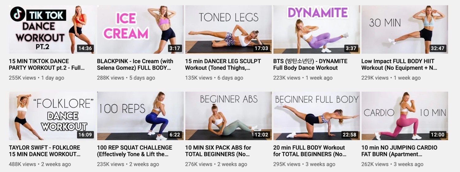 Mad Fit Youtube kelas olahraga online