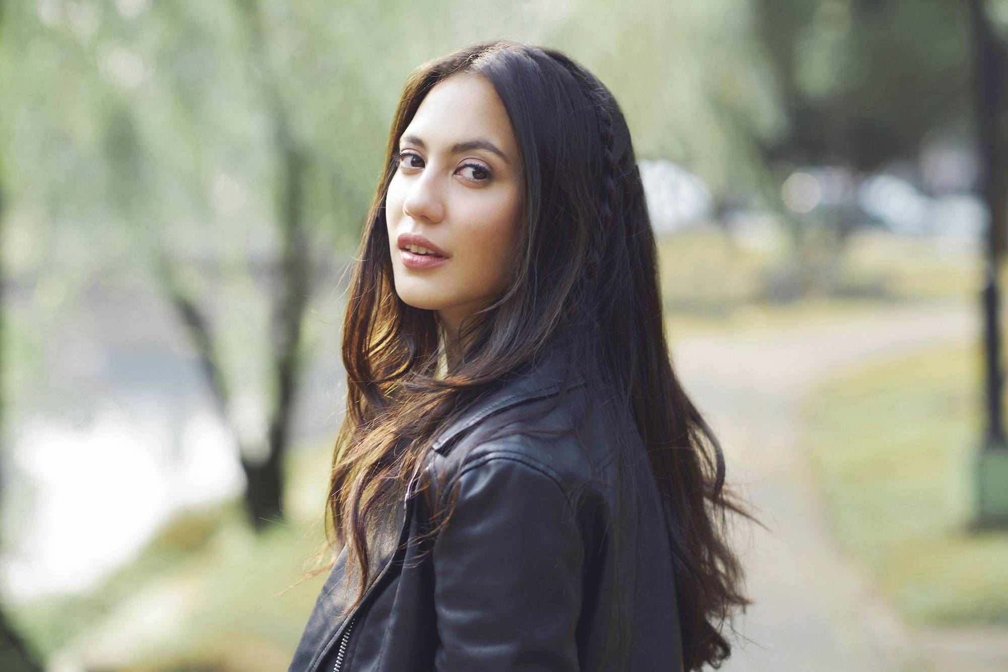 Pevita Pearce dengan gaya rambut baby braid. (Foto: Hariono Halim)