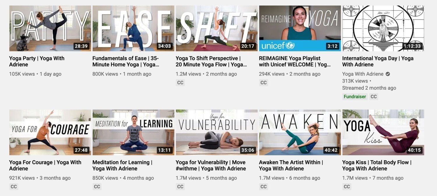 Yoga With Adriene kelas olahraga online