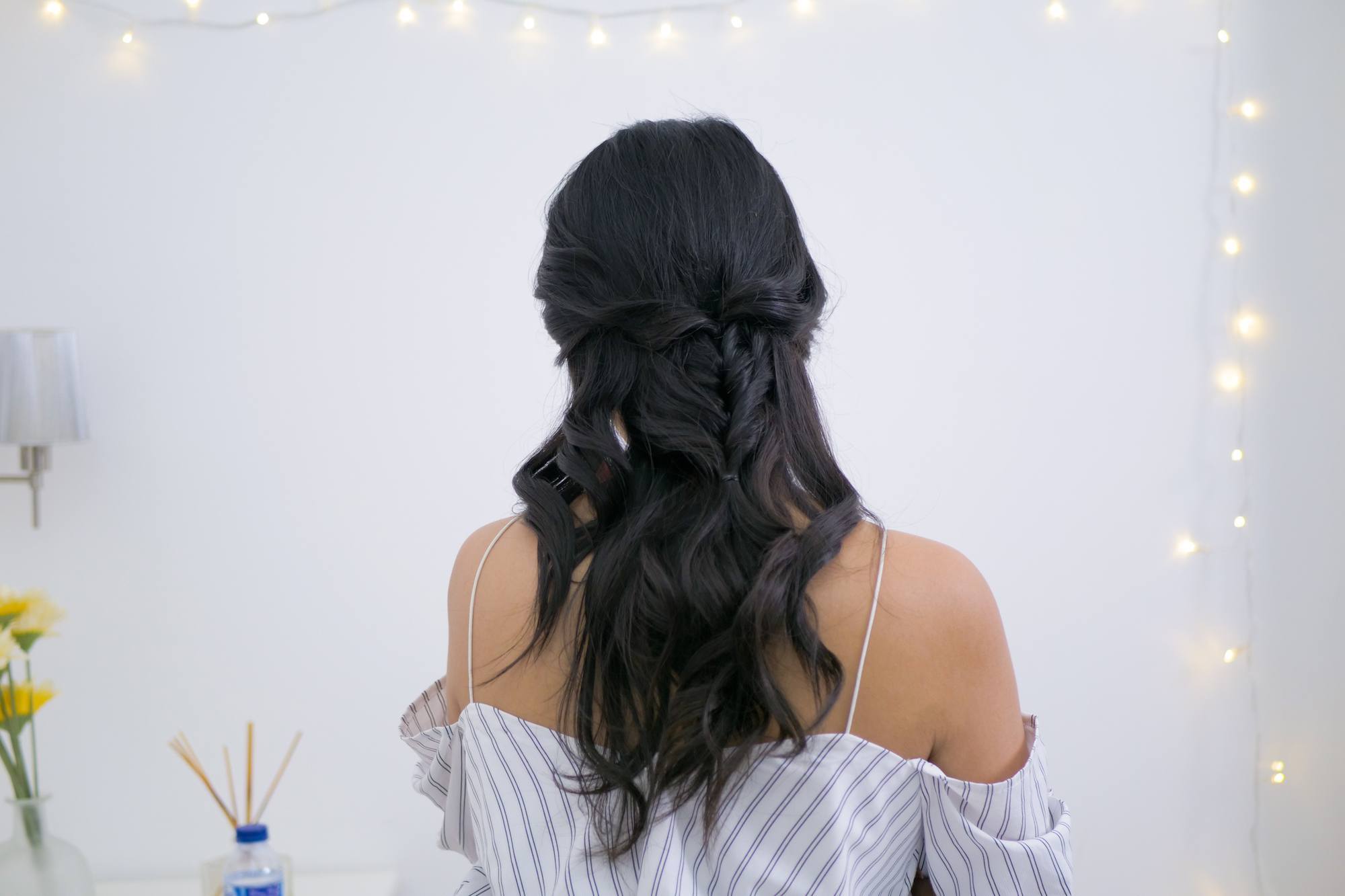 Tampilan akhir half twisted pull through braid a la Ana Octarina.