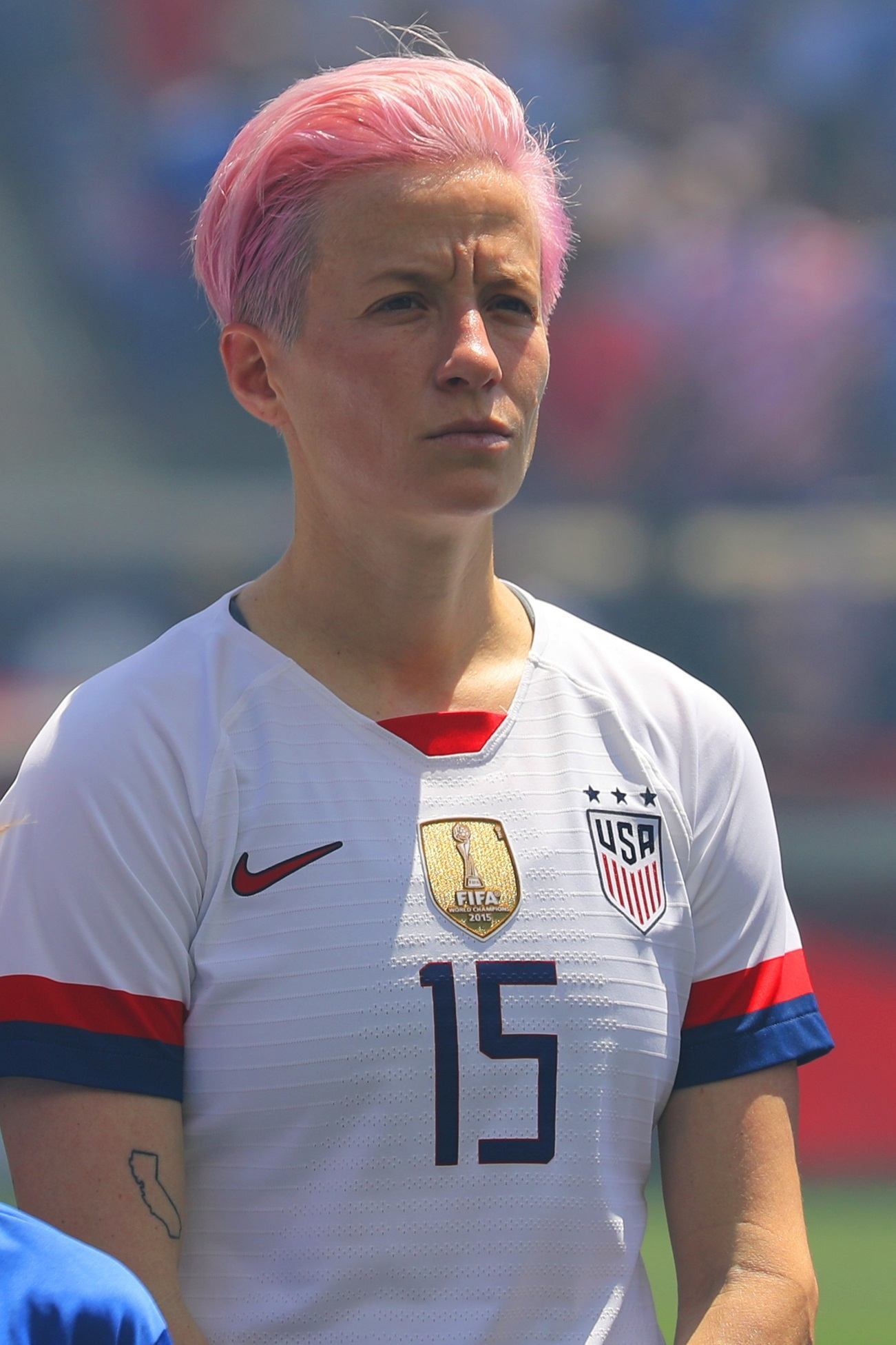 gaya rambut pesepak bola wanita megan rapinoe