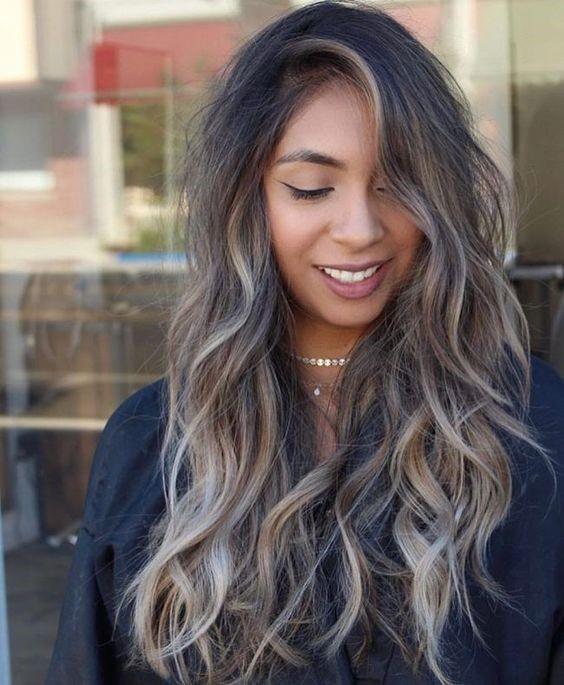 ash blonde ombre untuk kulit sawo matang 