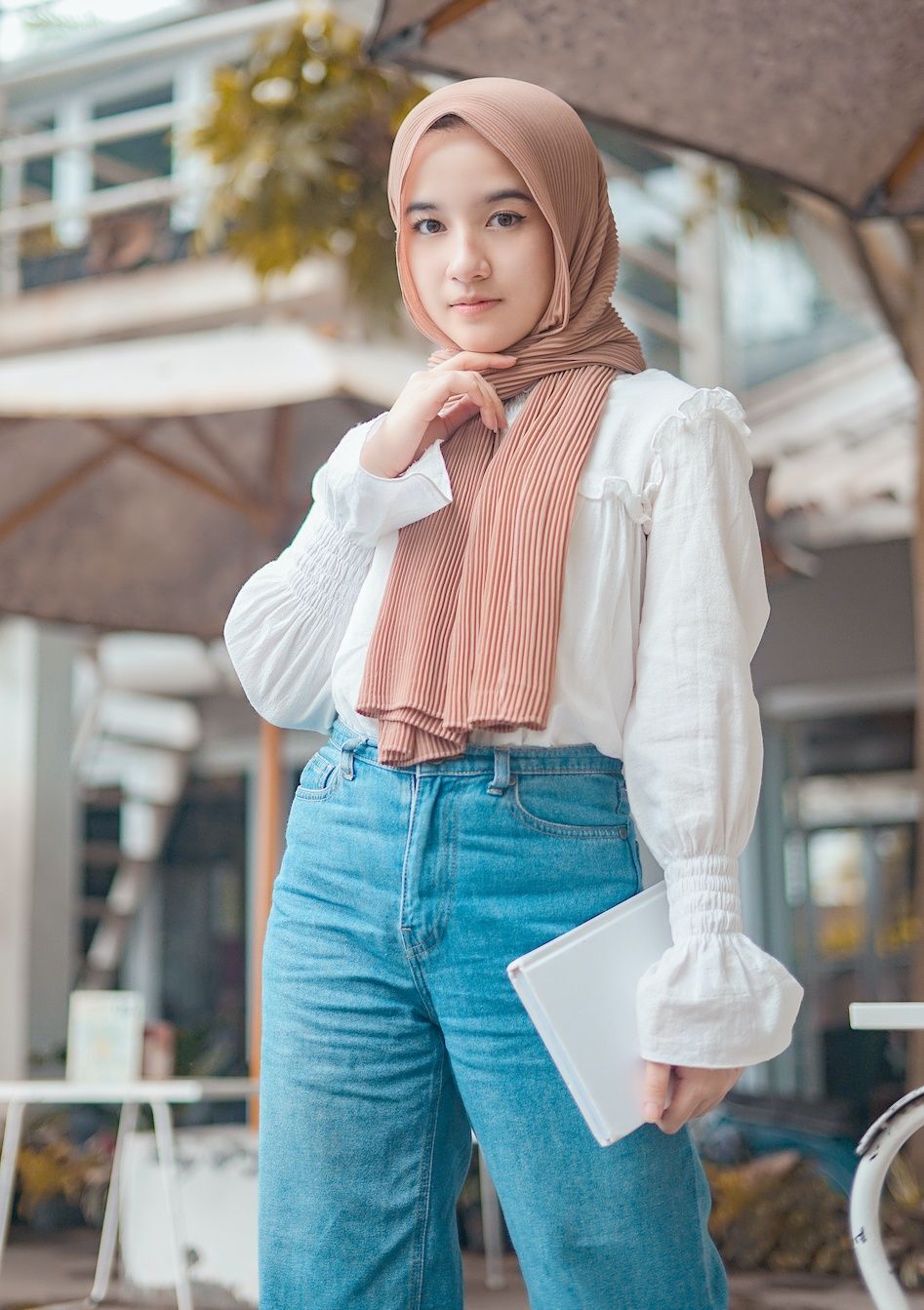 Hijab plisket modern