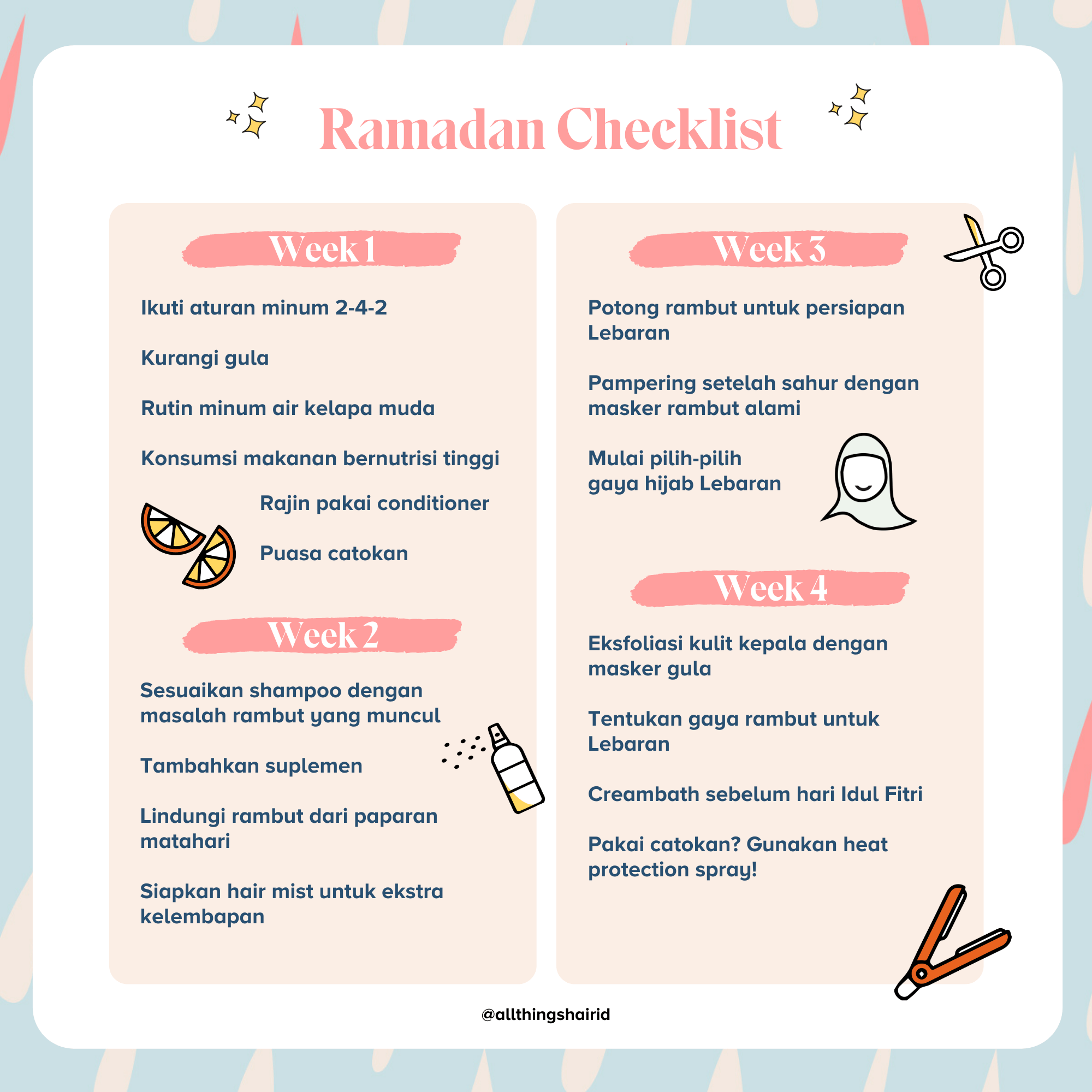 tips puasa untuk rambut sehat