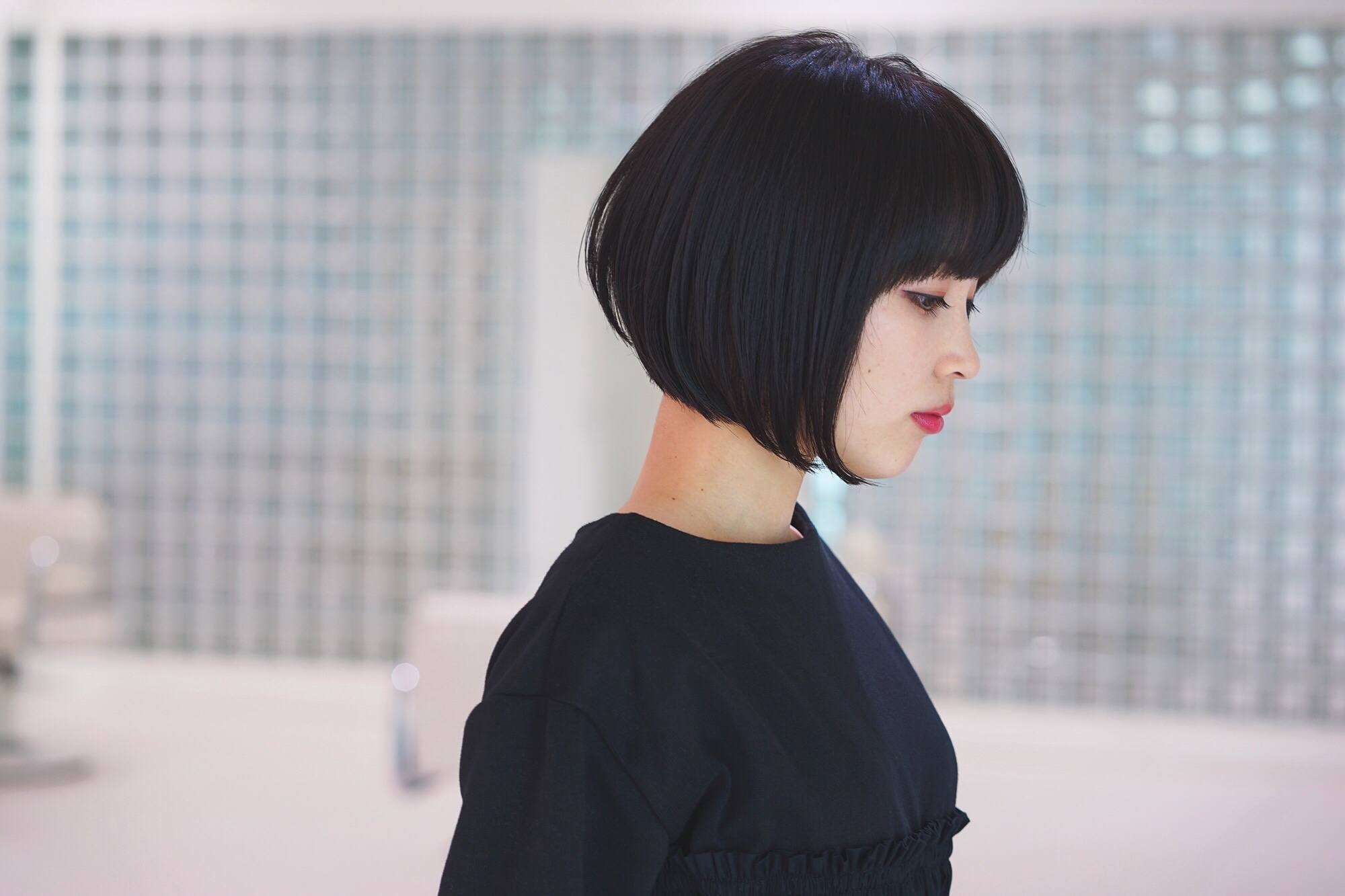 Angled bob dengan poni. (Foto: Makoto Shimuta)