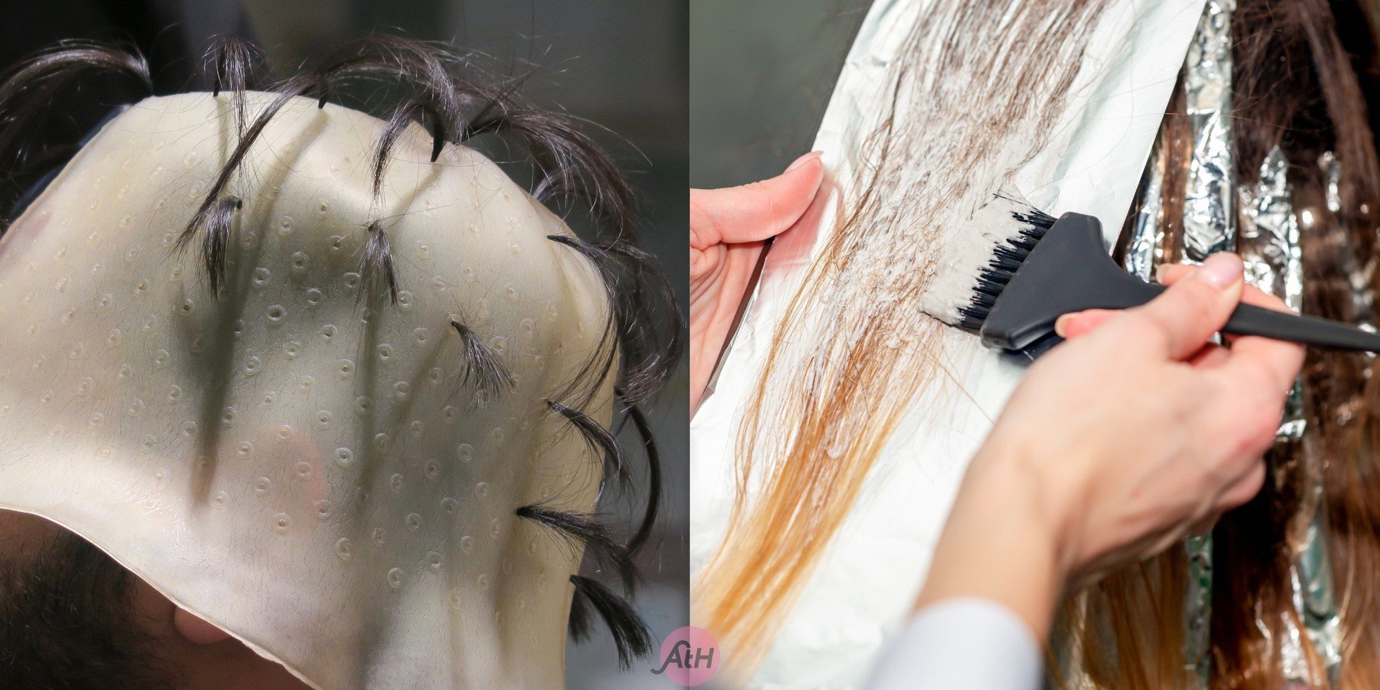 highlights dengan cap dan dengan kuas