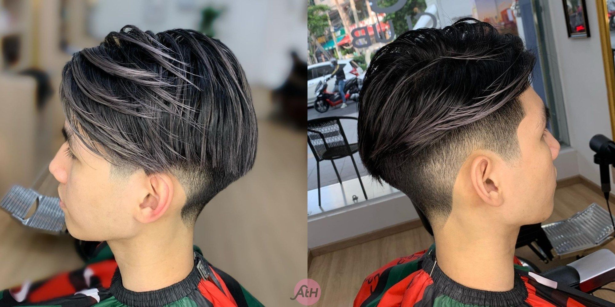 pria asia dengan rambut undercut
