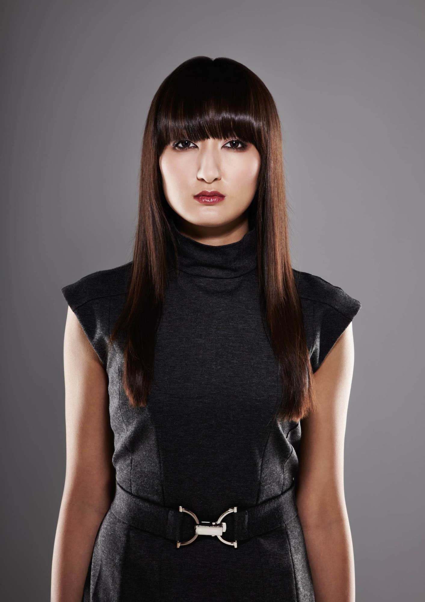 Gaya poni feathered dengan rambut bob. (Foto: iStock by Getty Images)