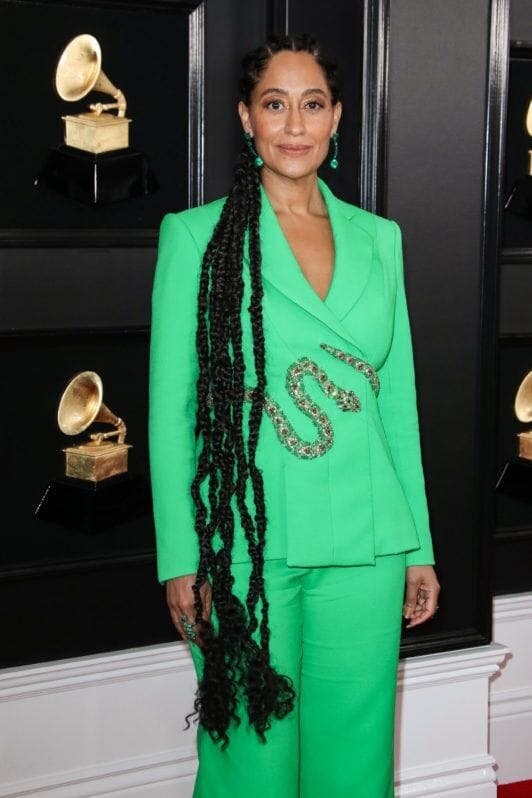tracee ellis ros rambut panjang cornrow grammys 2019