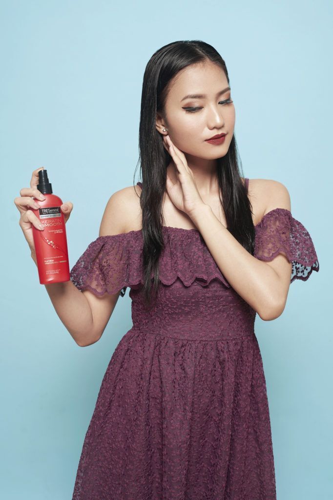 Curly Blow Dry - menyemprotkan heat protection