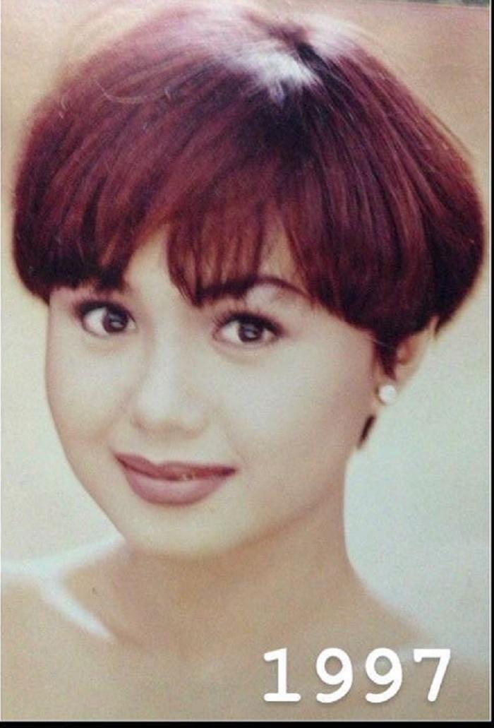 Rambut mangkuk Yuni Shara di era 90-an. (Foto: Instagram.com/yunishara36)