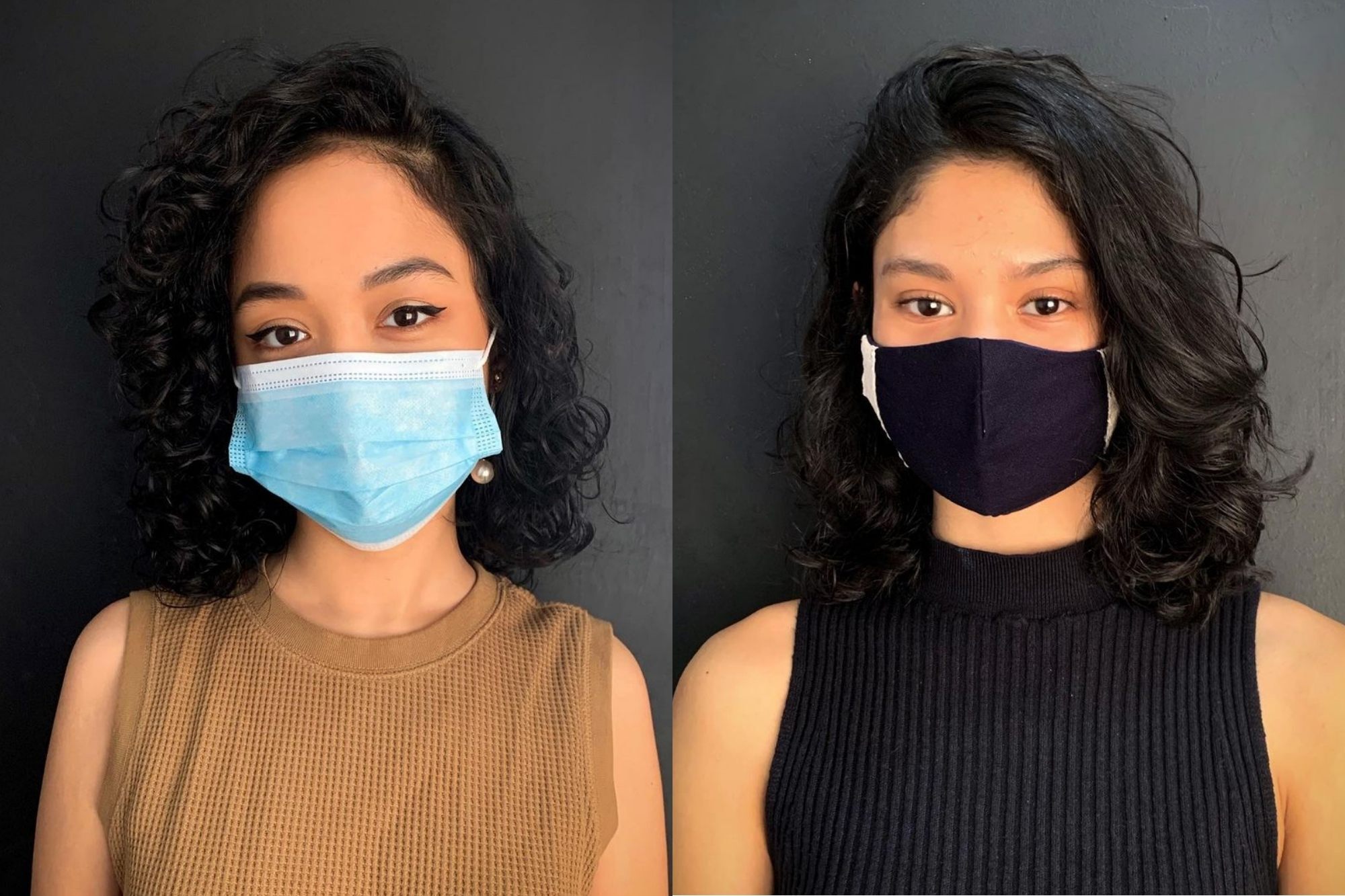 Medium hair bob for curly hair