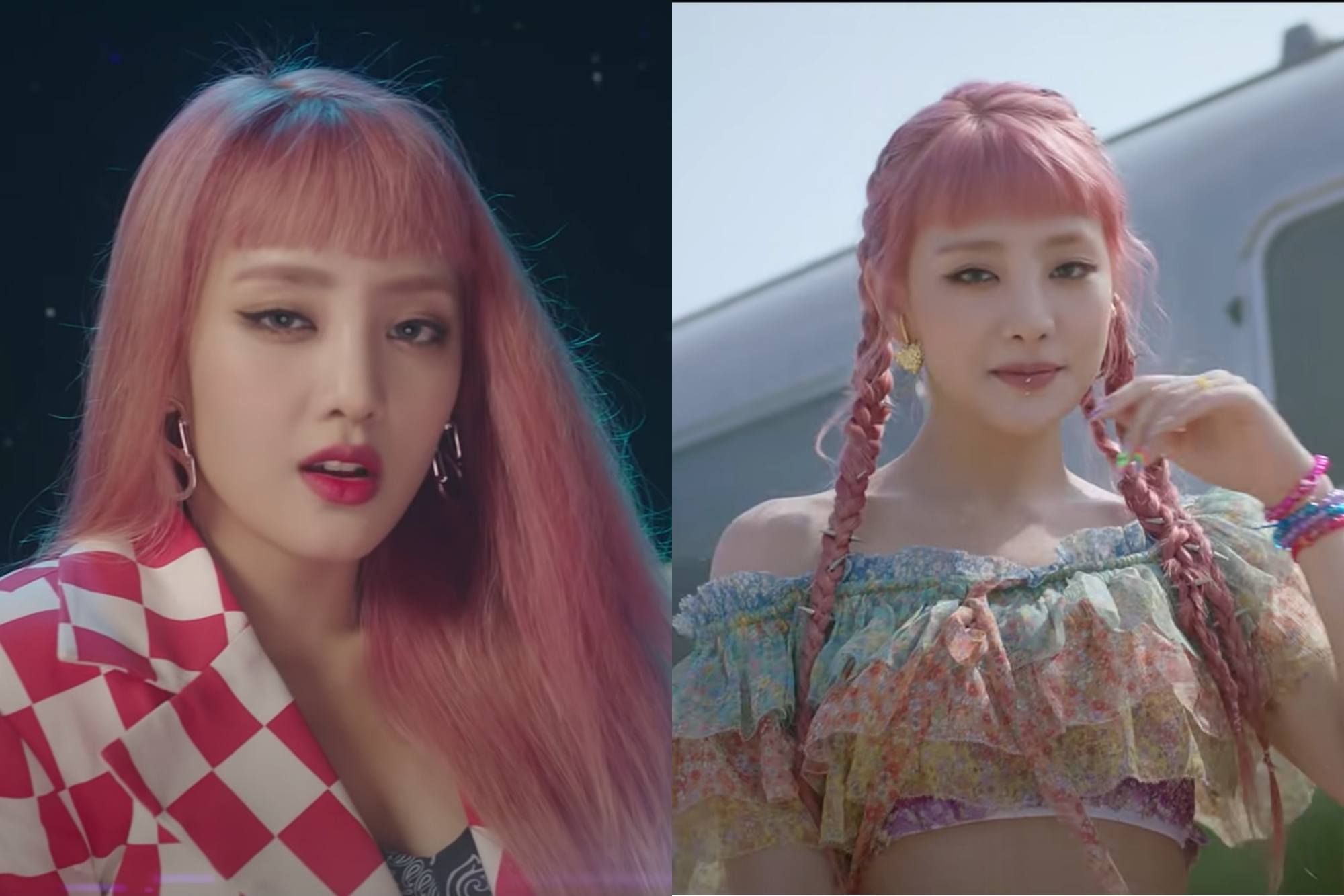 Rambut pink panjang yang playful. (Foto: Tangkapan Layar Youtube)