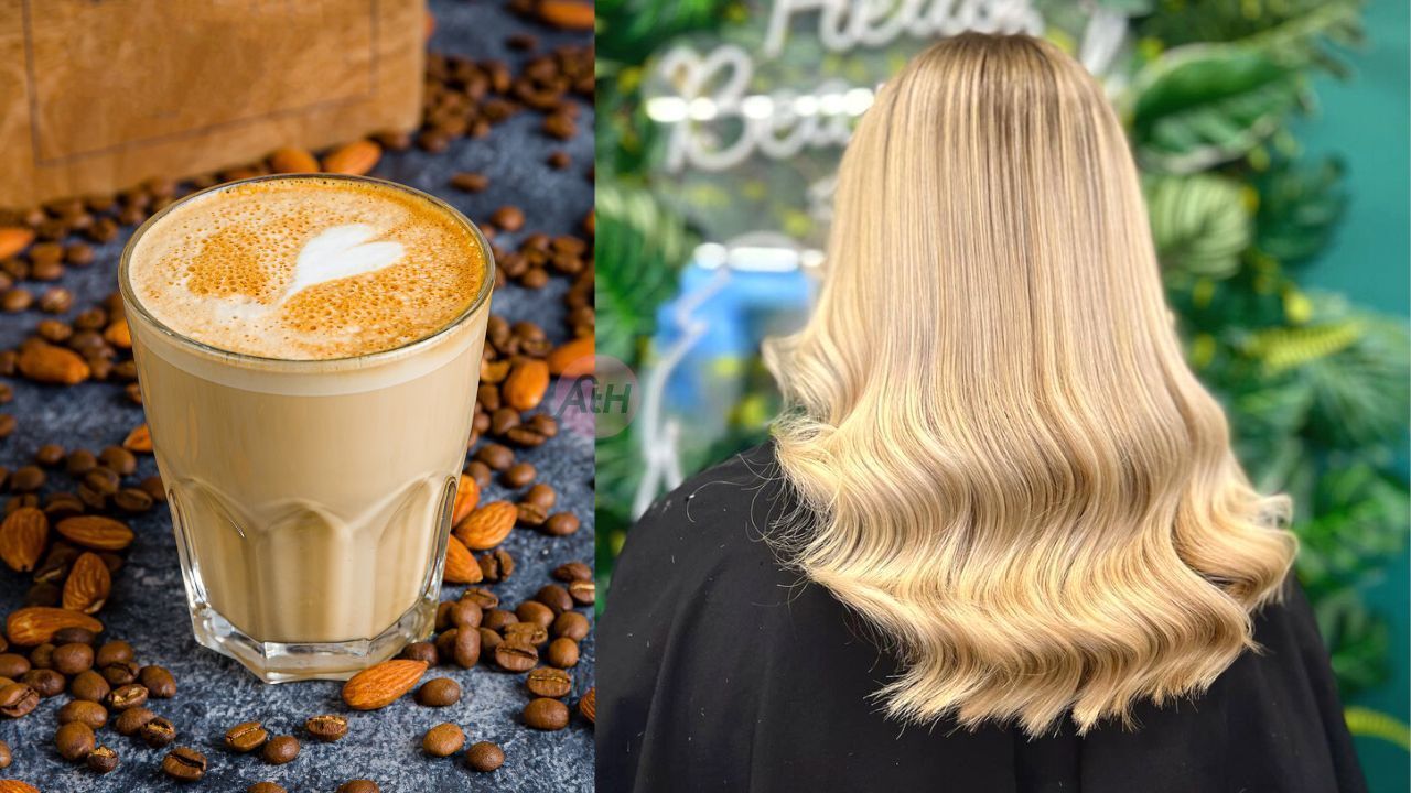 warna rambut caffe latte macchiato yaitu pirang keemasan