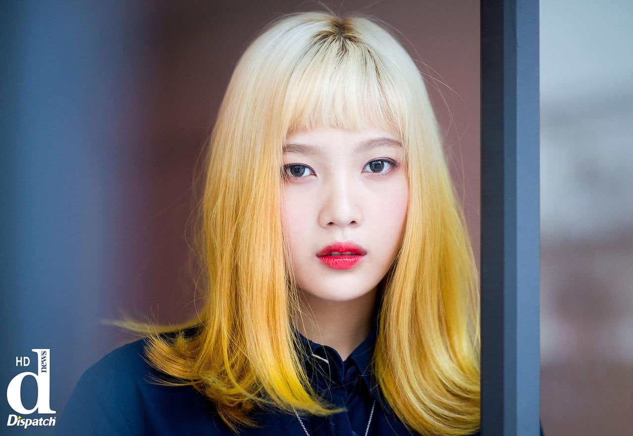 Teknik ombre membuat warna rambut kuning semakin unik. (Foto: Dispatch)