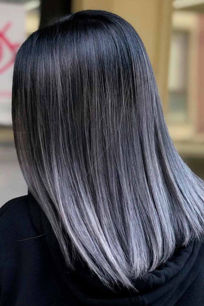 Style warna rambut ombre abu-abu untuk tampilan yang unik. (Foto: Pinterest)