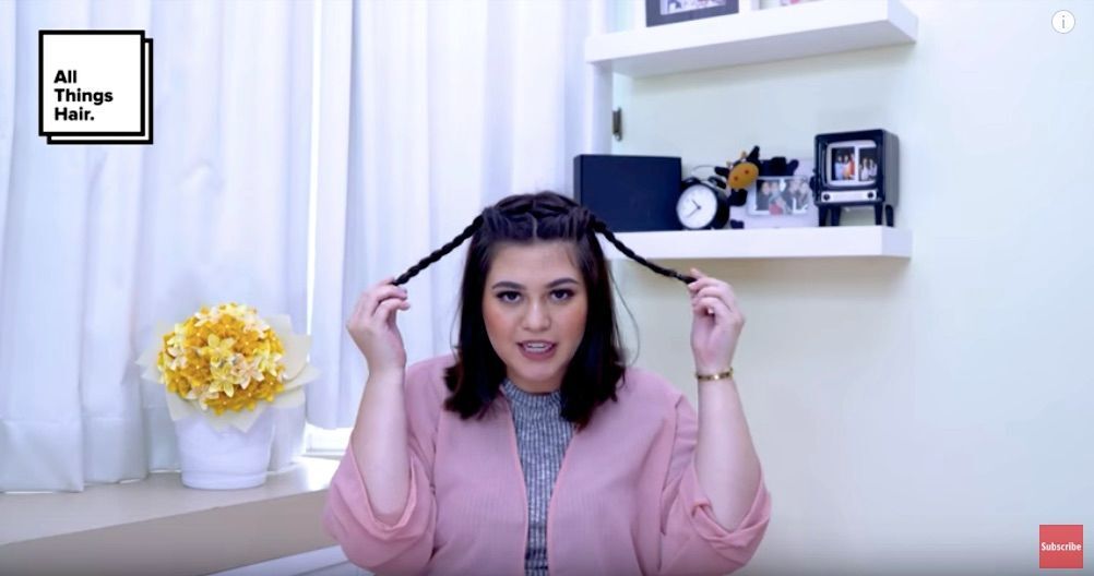 Tutorial Romantic Double Braid: Gaya Rambut Romantis A La Sarah Ayu