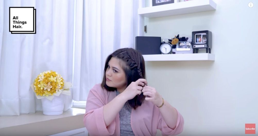 Lanjut mengepang three strand braids