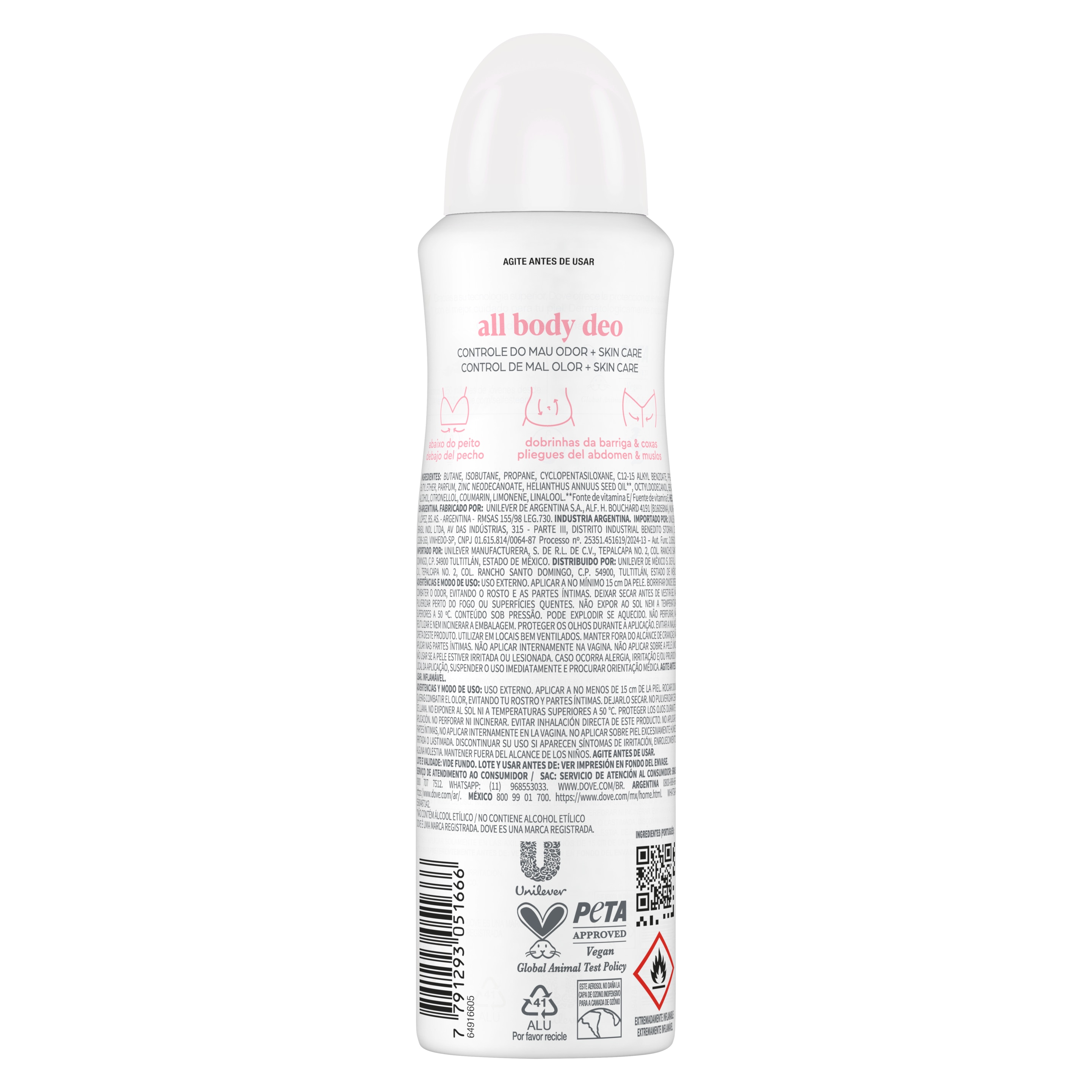 Desodorante All Body Deo Aerosol Raspberry & Rose