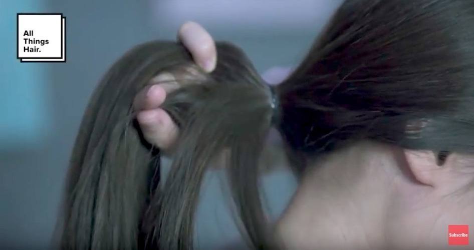 Tyna Kanna Mirdad dengan model rambut ponytail warna rambut hitam