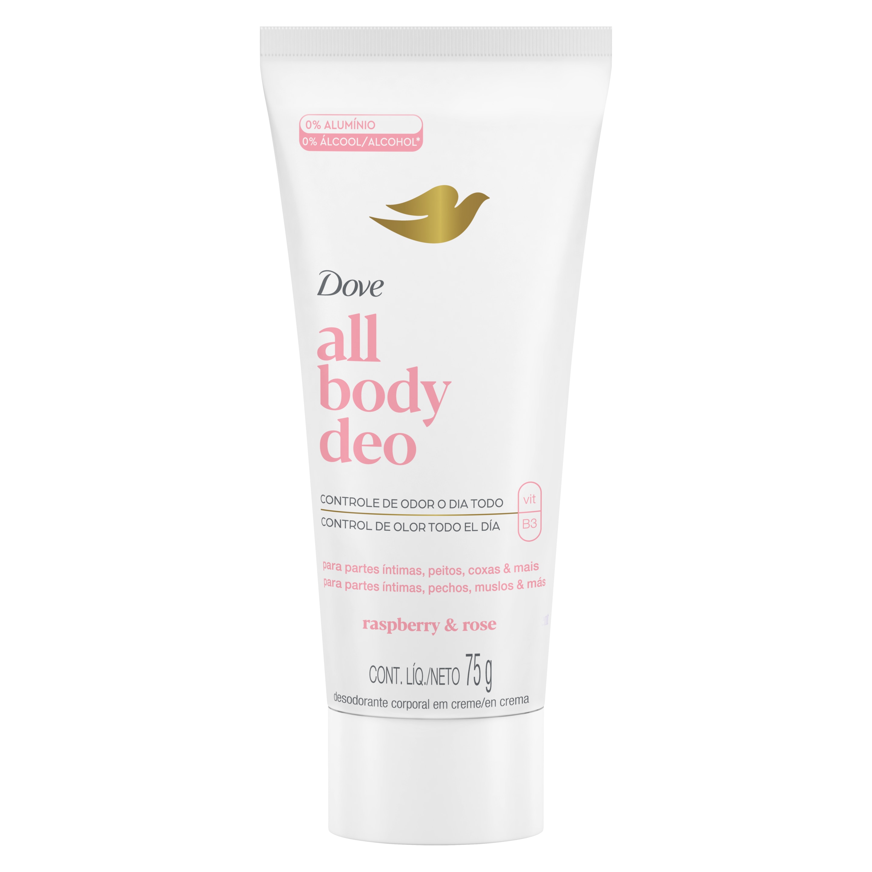 Desodorante All Body Deo Creme Raspberry & Rose 75g