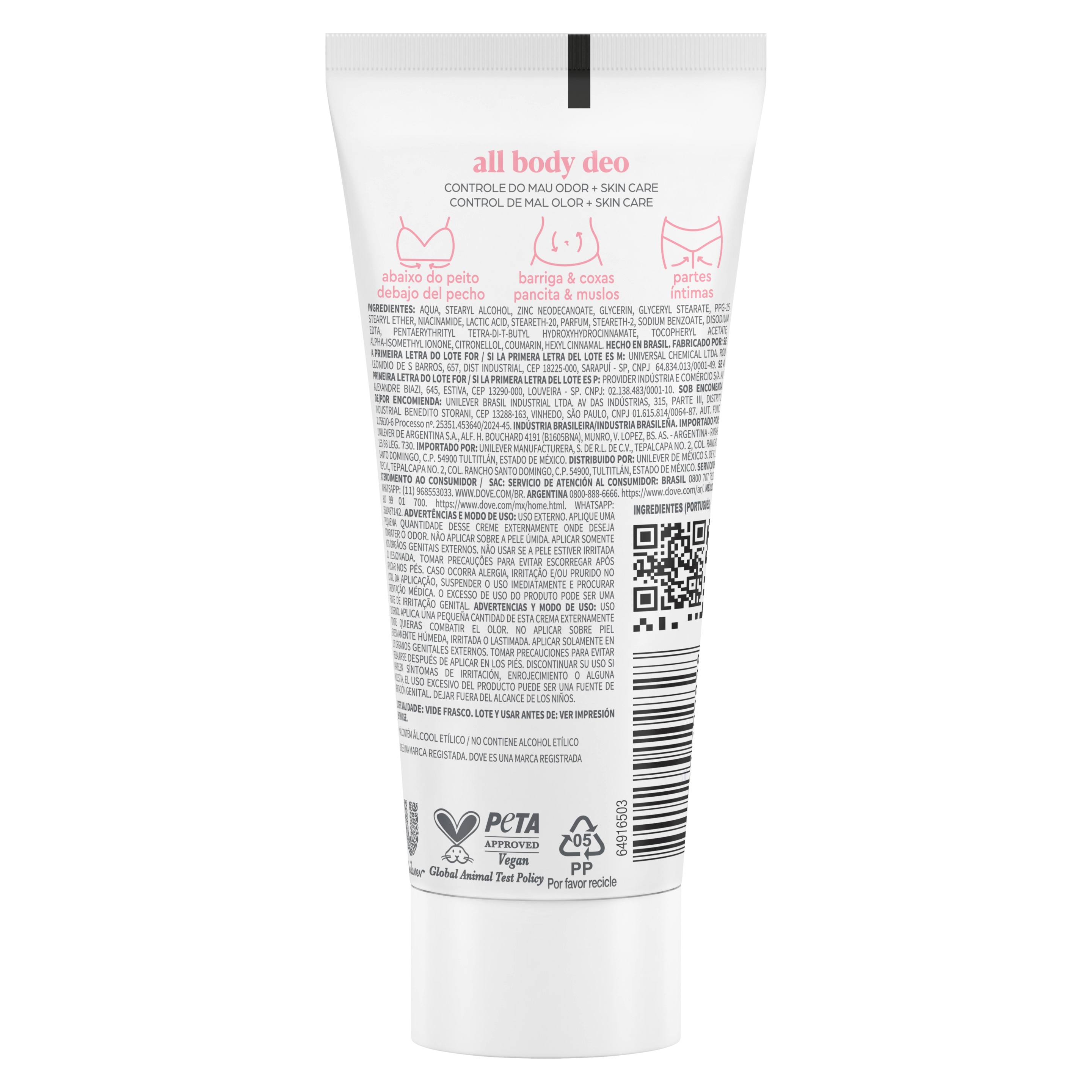 Desodorante All Body Deo Crema Raspberry & Rose