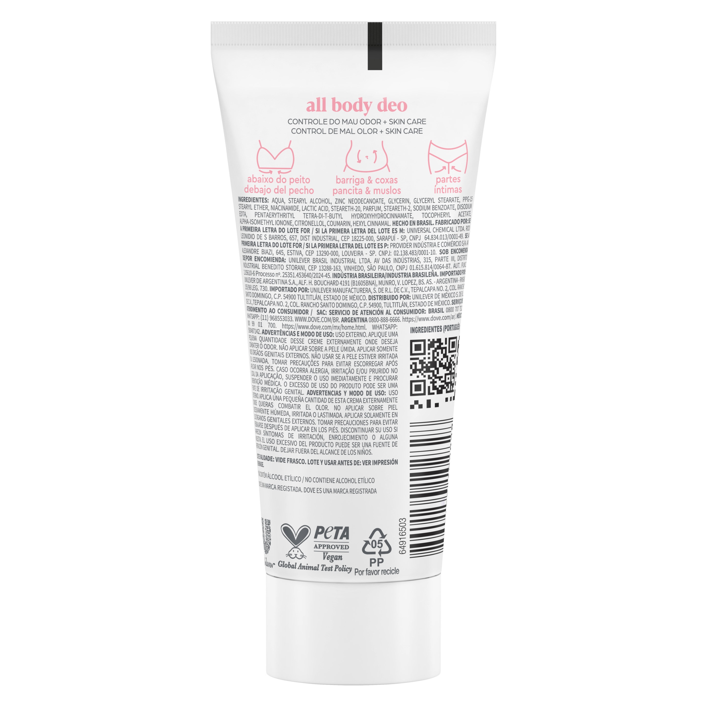 Desodorante All Body Deo Creme Raspberry & Rose