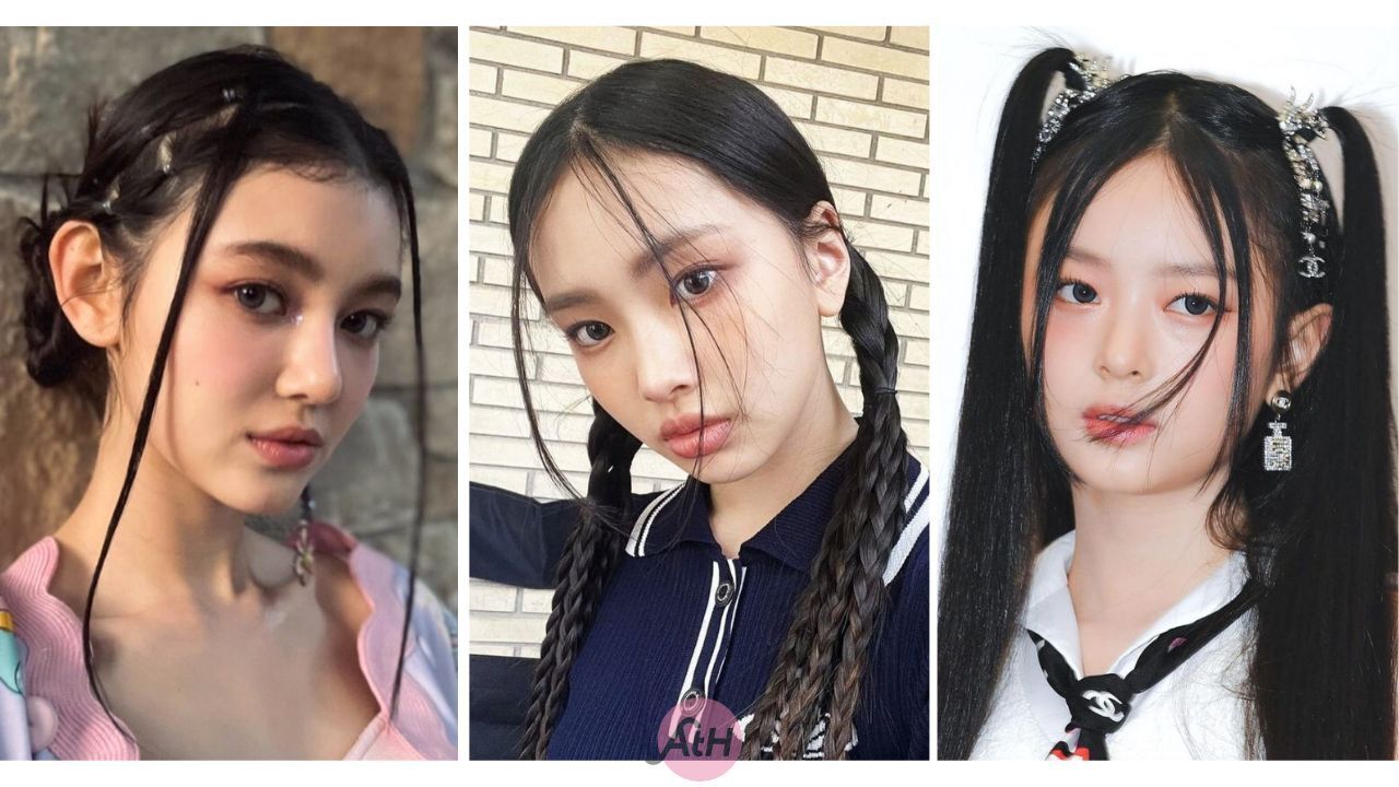 kpop idol newjeans dengan poni korea antenna bangs