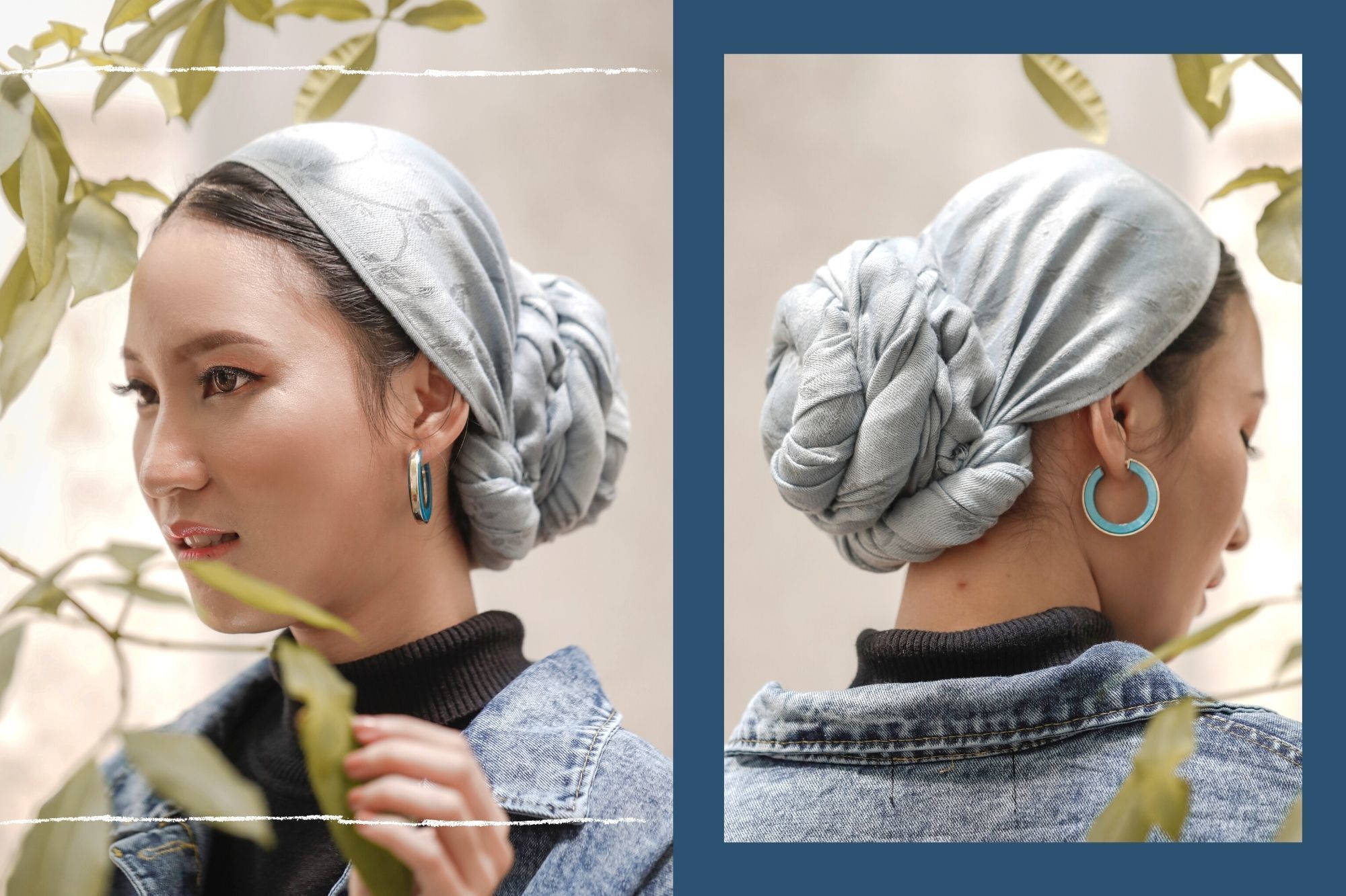 wanita asia dengan turban