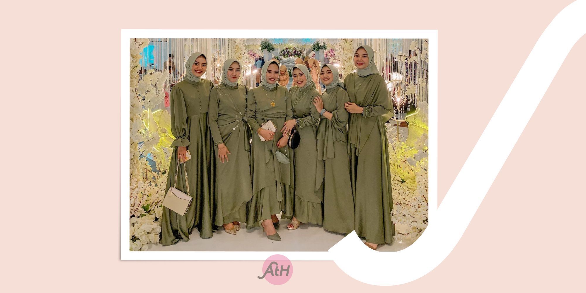 17 Inspirasi Seragam Bridesmaid Hijab Terbaru yang Cantik