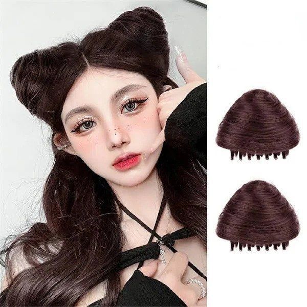 hair clip bentuk kuping kucing atau space buns