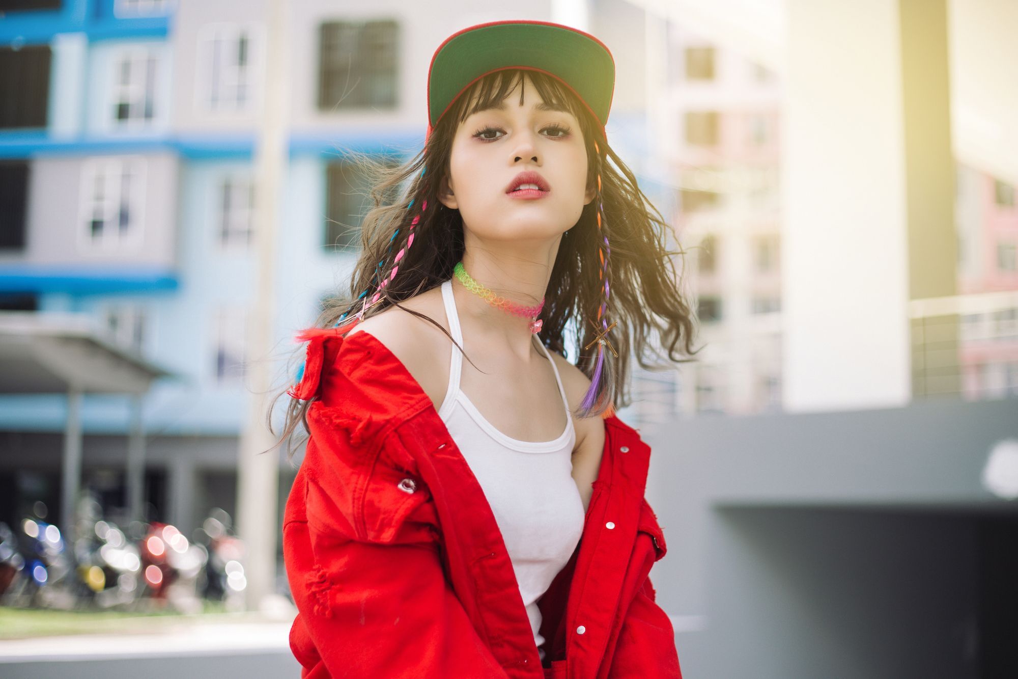 Wavy heatless curls dengan pita