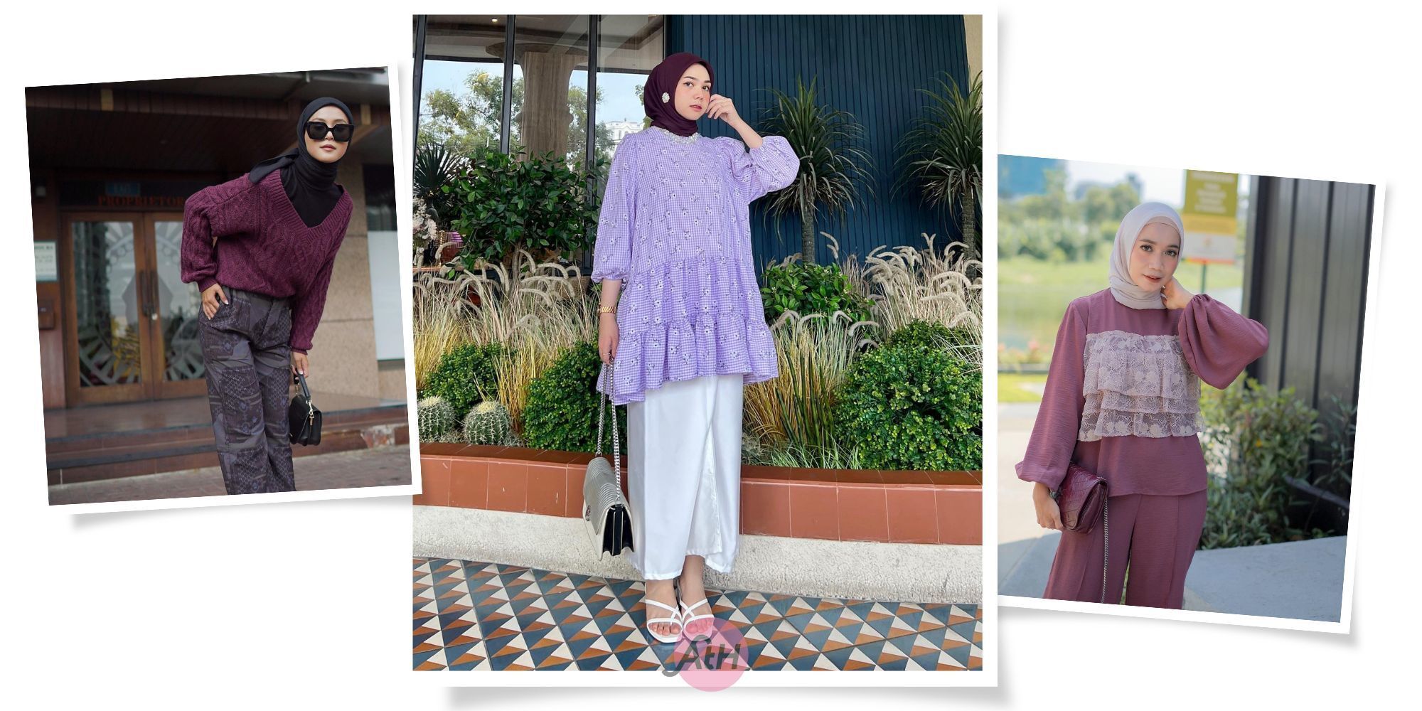 10 Warna Jilbab yang Cocok untuk Baju Warna Ungu