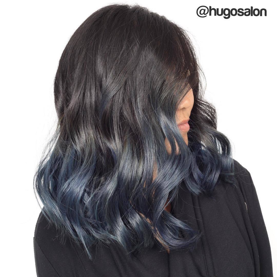 Rambut Warna Ombre Abu Gelap