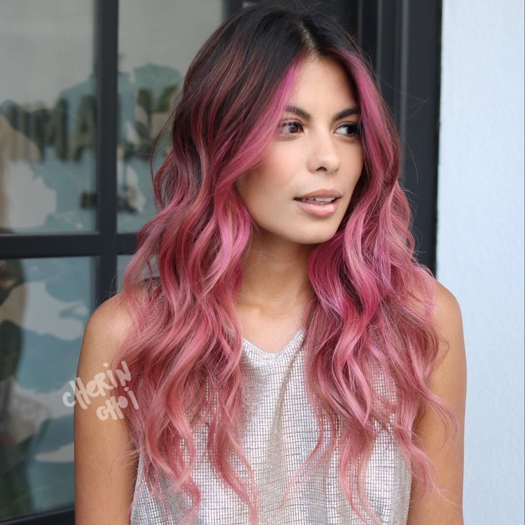 Rambut Ombre Warna Pink