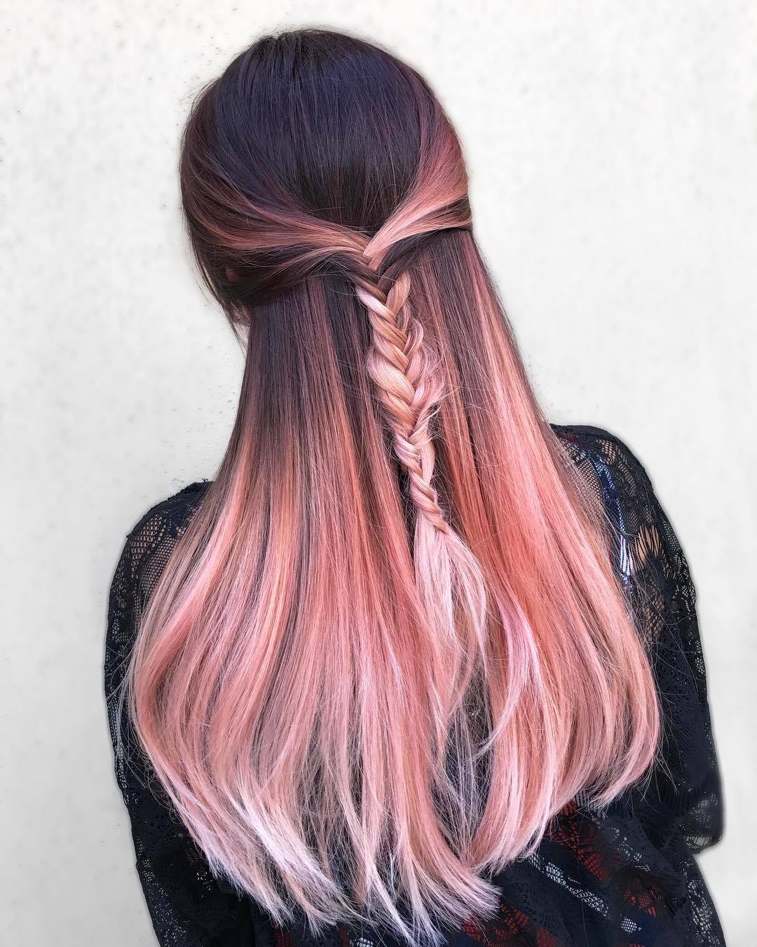 Rambut Warna Rose Gold