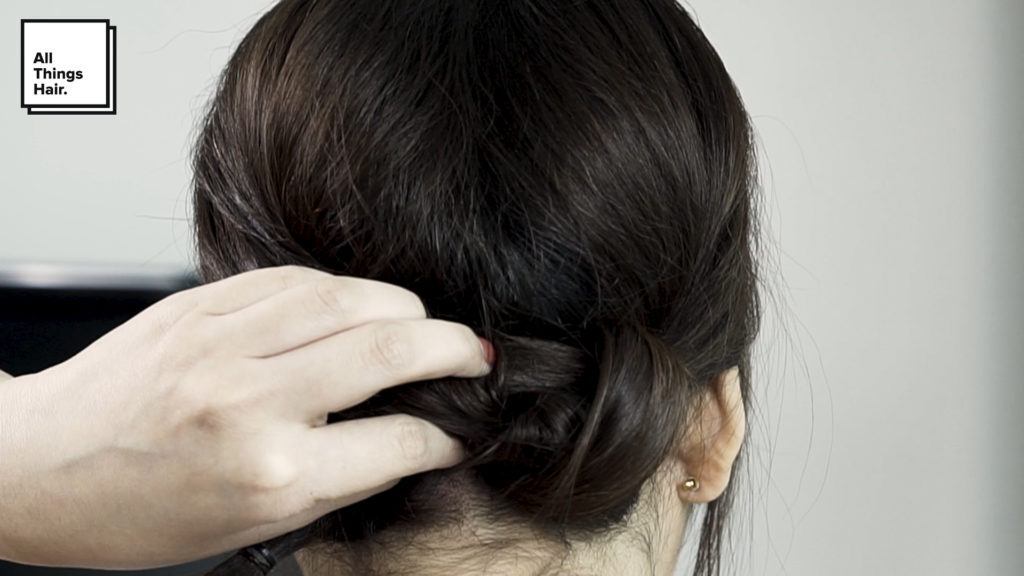 Step 4 low knot bun - dewi paramita.