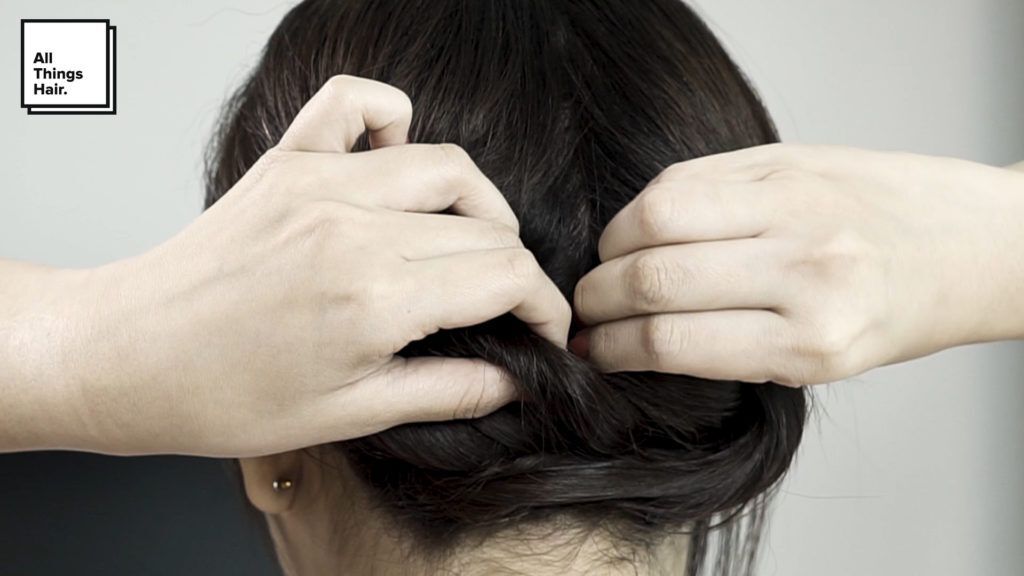 Step 5 low knot bun - dewi paramita.