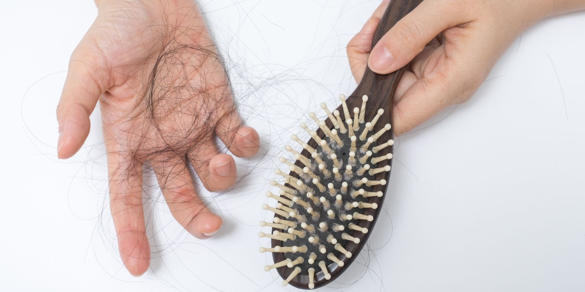 sisir yang dipenuhi rambut rontok